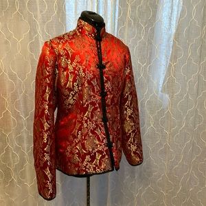 Vintage Traditional Hand Made Quilted Chinese Frog Closure Jacket